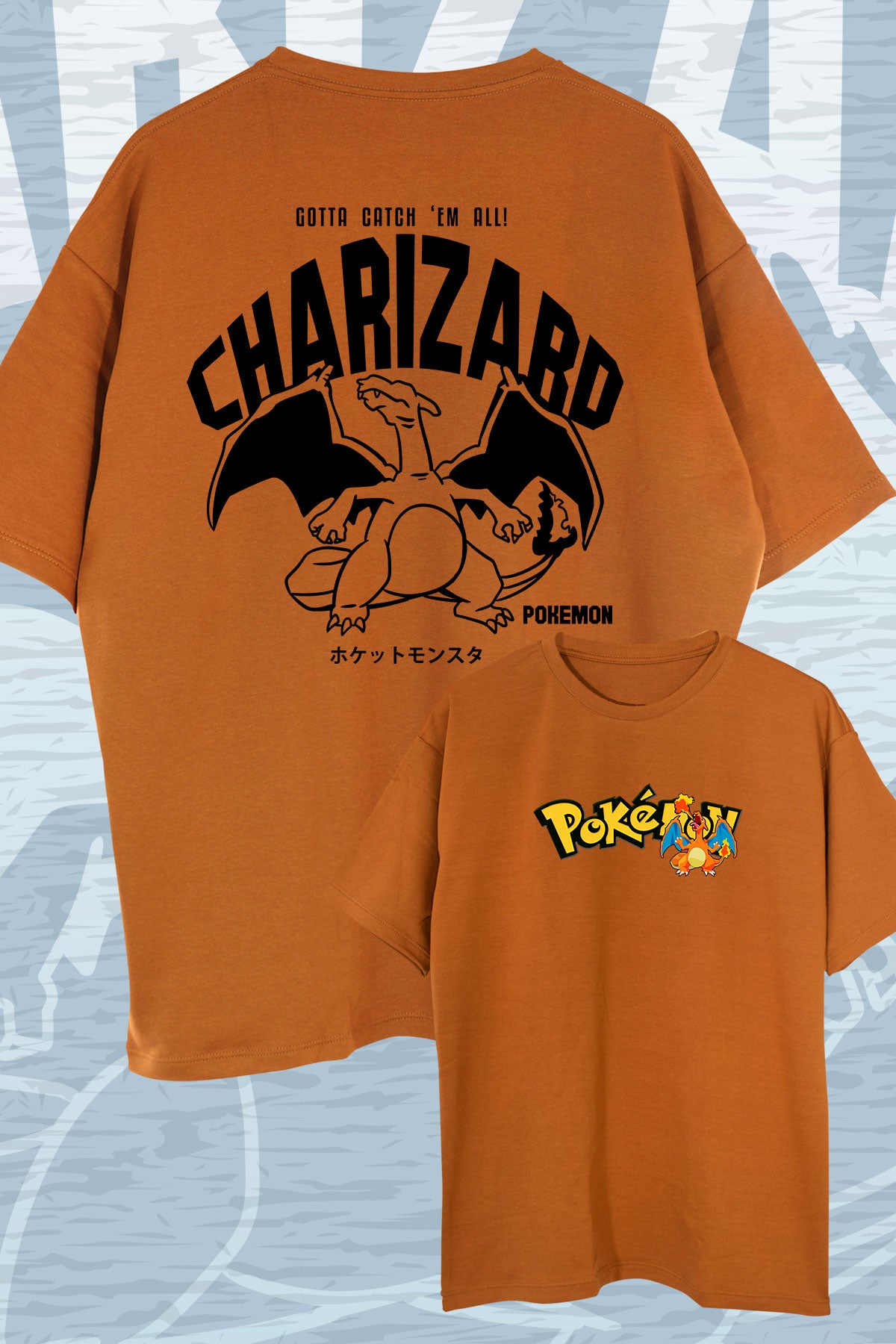 OVERSIZE CHARIZARD FRENTE Y ESPALDA