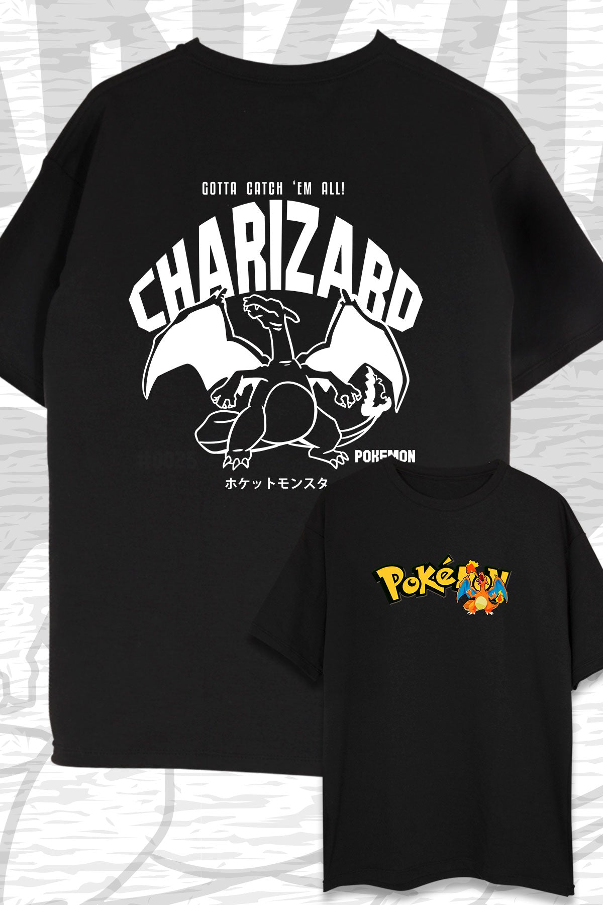 OVERSIZE CHARIZARD FRENTE Y ESPALDA