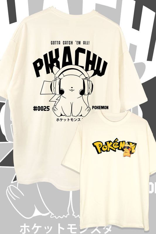 OVERSIZE PIKACHU FRENTE Y ESPALDA